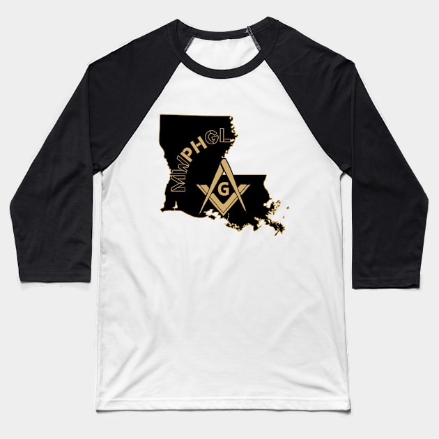 MWPHGLLA - Black & Gold Baseball T-Shirt by Brova1986